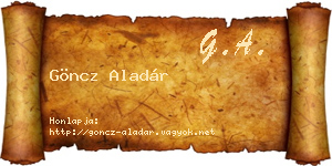 Göncz Aladár névjegykártya
